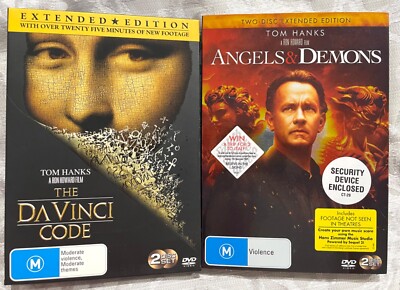 DaVinci Code &Angels & Demons extended edition DVDs thriller illuminati Vatican