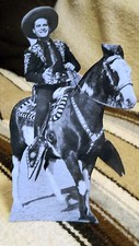 Cisco Kid and his Horse Diablo Western Tabletop Display Standee 10 1/2" Tall