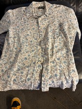 JC PENNY VINTAGE button down floral shirt 15 15 1/2 nice! studio wardrobe sale