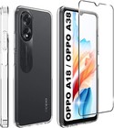 For OPPO A18 CASE + TEMPERED GLASS SCREEN PROTECTOR CLEAR SHOCKPROOF COVER A 18