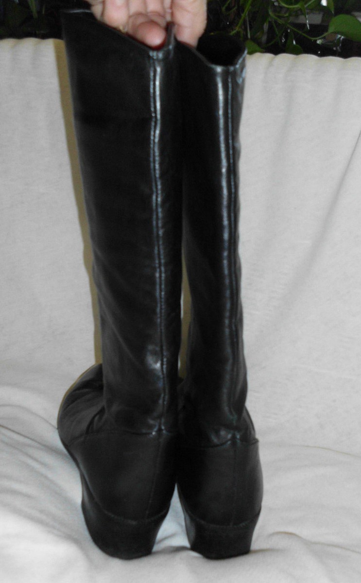 Vintage Boot Mister Shoes Size 9 M Black Leather 1.5 Vintage Boot Mister Shoes Size 9 M Black Leather 1.5