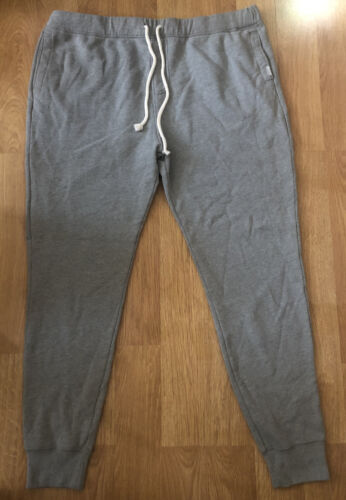 Hollister Men Sweatpants Fleece Jogger XXL Light Grey - Picture 1 of 2