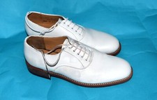 ROYAL NAVY - WHITE LEATHER OFFICERS BEST DRESS SHOES (7M) (B).