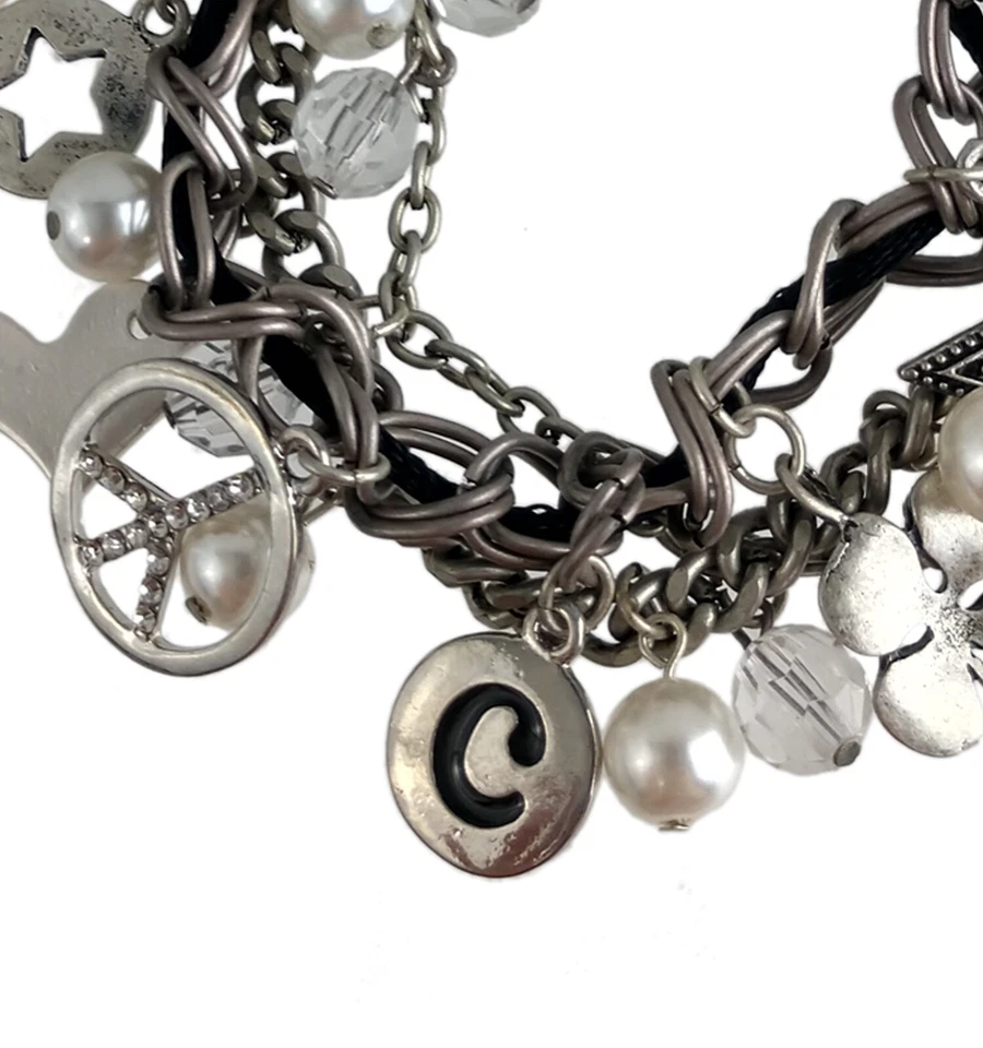 Pulsera Aeropostale Initial C Charm Tono Plata Nueva con Etiquetas Foto 2 de 2