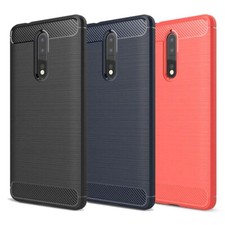Custodia posteriore in gomma spazzolata con fibra antiurto per Nokia 8