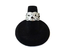 Vintage PD Premier Designs Tiny Synthetic Diamonds Silver Tone Fashion Ring 6