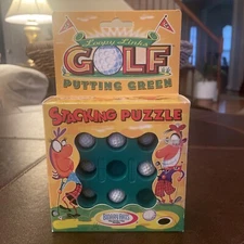 NEW 1998 GOLF PUTTING GREEN PUZZLE BINARY ARTS STACKING PUZZLE LOOPY LINKS 