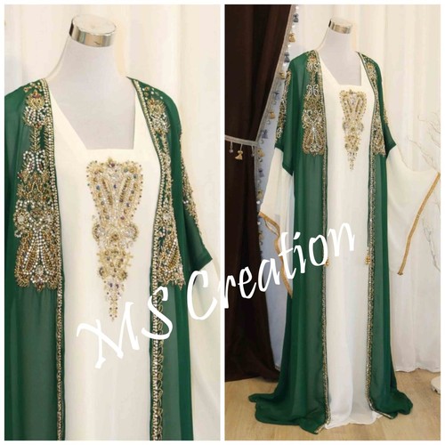SALE! New Moroccan Kaftans Farasha Abaya Wedding Dress Very Fancy Long Gown 95 - Picture 3 of 5