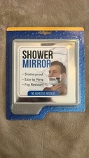 S&T INC. Shatterproof Silicone Shower Mirror, 6.4"x5.7", Non-Adhesive, Assorted