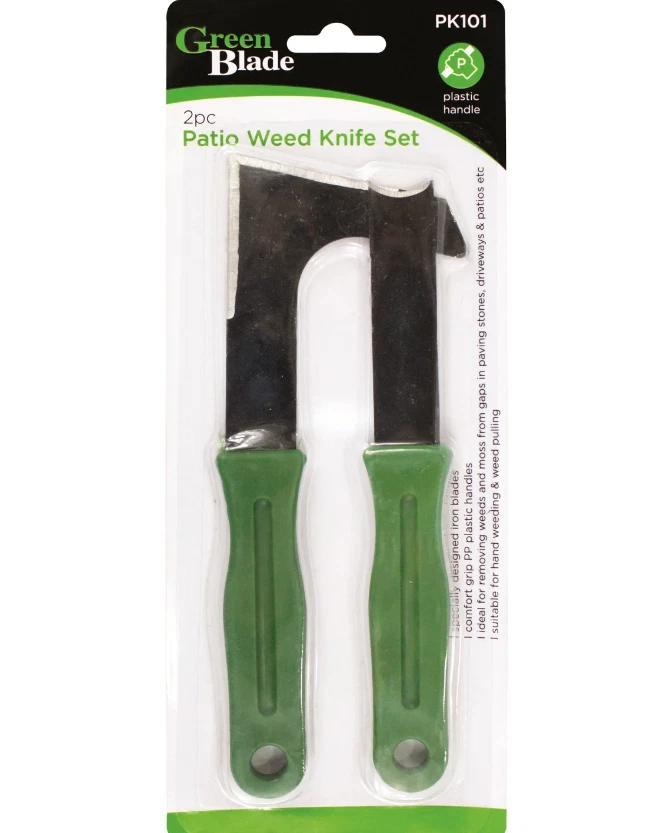 2Pc Garden Weeder Set Patio Weed Weeding Remover Tool Moss Paving Scraper