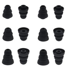 Triple Flange Ear Tips 6 Pairs S/m/l Comfortable Soft Gel Material Noise Isola
