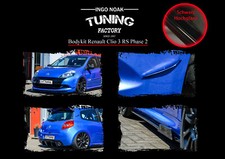 Bi Bodykit Frontspoiler Diffusor Schweller ABS für Renault Clio 3 RS Schwarzglan