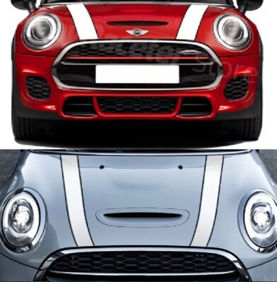 F67 MINI Cooper S JCW John Cooper Works Vinyl Motorhaube Streifen Aufkleber weiß schwarz