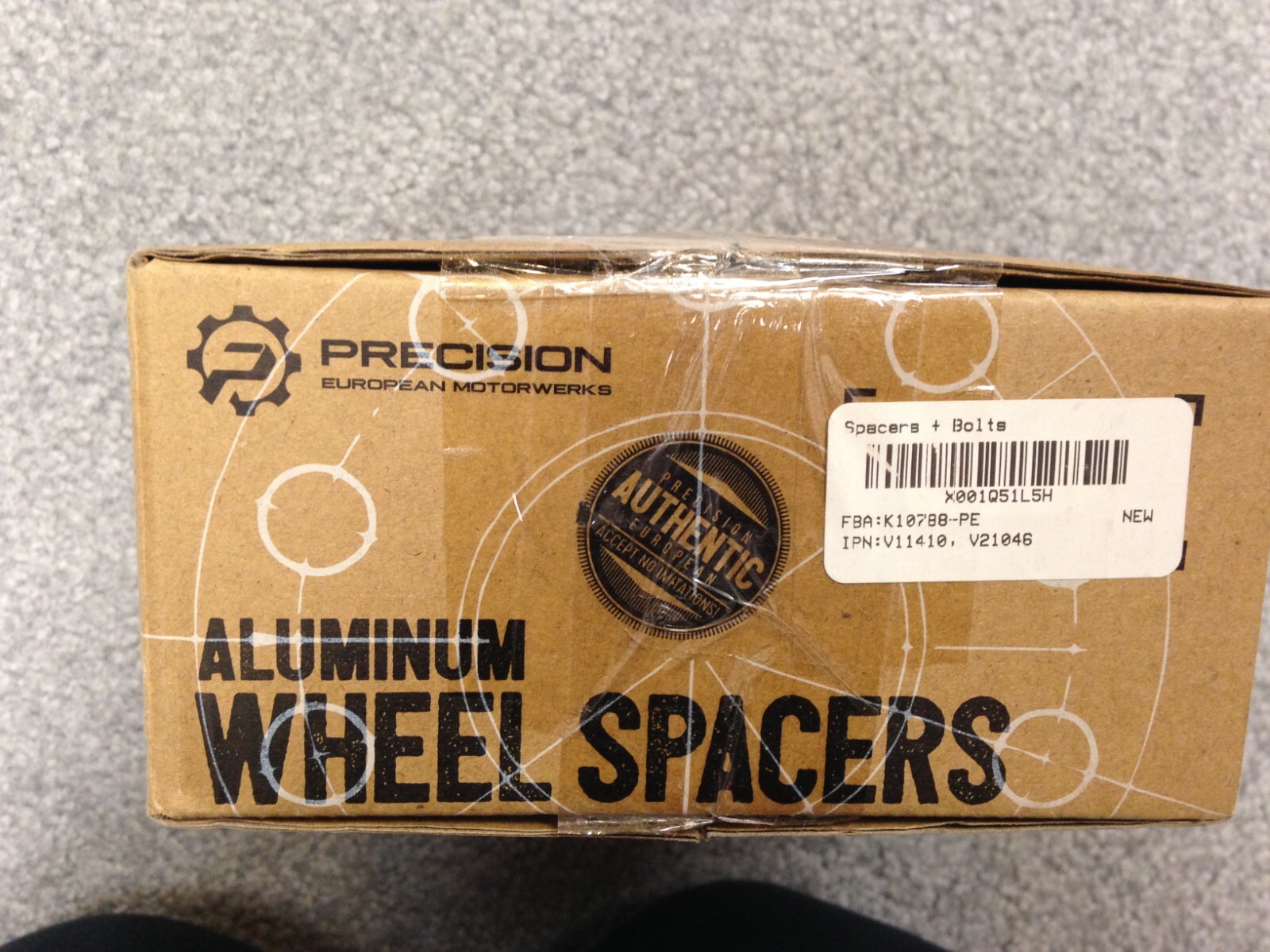 NIB Precision European Motorwerks Aluminum Wheel Spacers V11410/V21046/Sealed