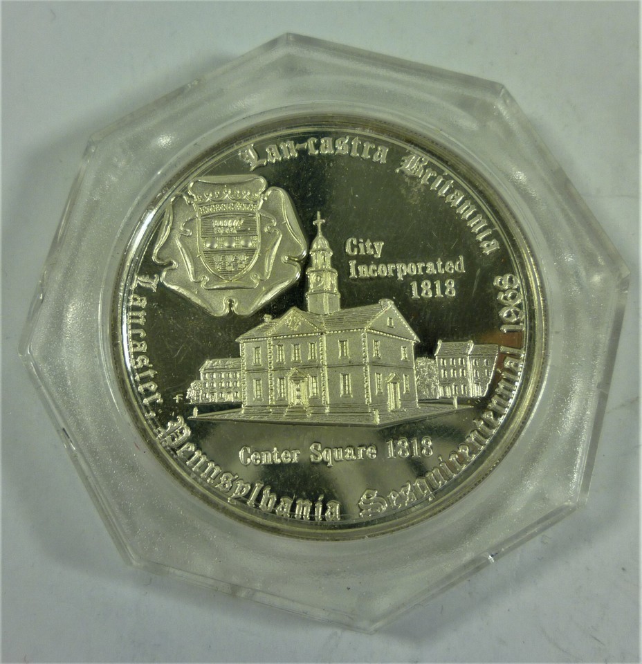 1968 Red Rose Coin Club Lancaster PA. Sesquicentennial Medal 1818-1968 ...