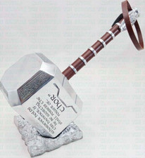 Avengers Thor Hammer Replica Thor Mjolnir Metal Hammer Cosplay Prop With Stand