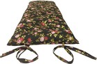 Traditional Japanese Rolling Futon Mattresses, Yoga Mats 3x30x80, Roses Black
