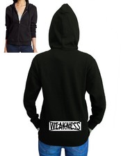 Juniors No Weakness Black Fleece Zipper Hoodie Workout Fitness Bodybuilding V403