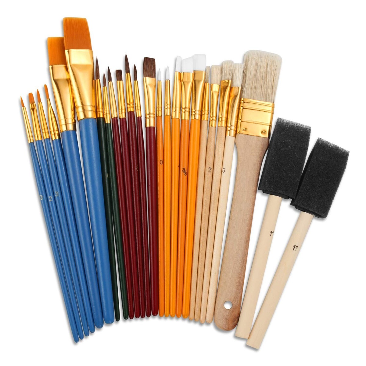 Fuumuui Brushes Review 4pcs Flat Paddle Paint Brush Set, Scale Brushes, Large Paint Fabric Paint Brush