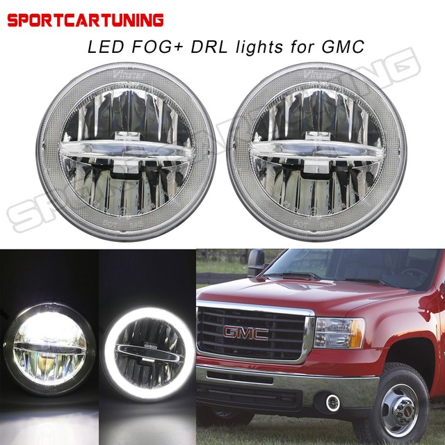 LED FOG DRL Daytime Running Light For GMC Sierra 1500 2500HD 3500HD