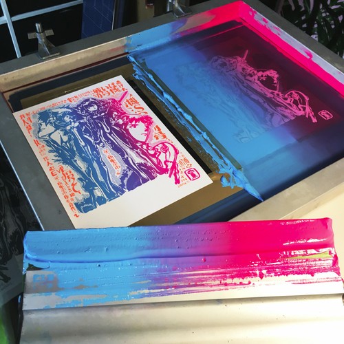 Neon Genesis Evangelion - Asuka - Rei - Shinji - Kaworu - Hand Made Screen Print - Picture 6 of 11