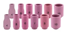Alumina Nozzle Cups for TIG Torches 9/20/25 Standard and 17/18/26 Stubby Set-Up
