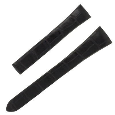 Cartier KD2AIK97-S07 19 mm - 12 mm Semi Matt Black Alligator Leather Watch Band