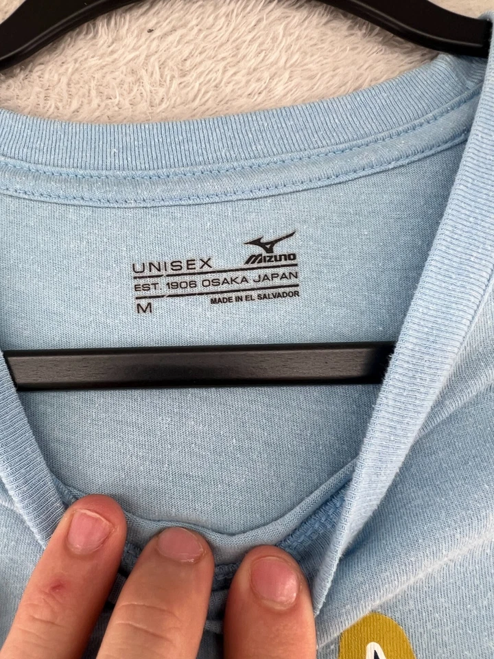 Mizuno Shirt Mens Medium 2017 Peachtree Road Race Short Sleeve Authentic Blue T - Image 2 of 4