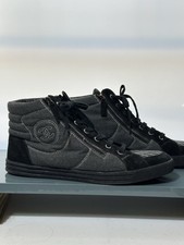 CHANEL vintage Sneakers High Top 90s EU:43 Gray