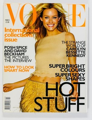 Amber Valletta CAROLYN BESSETTE KENNEDY Victoria David Beckham VOGUE March 1999