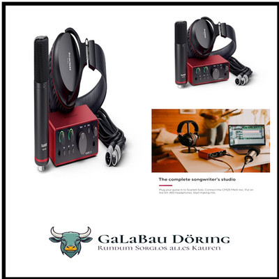 Focusrite Scarlett Solo Studio 4. Gen USB-Audio-Interface für Songwriter,