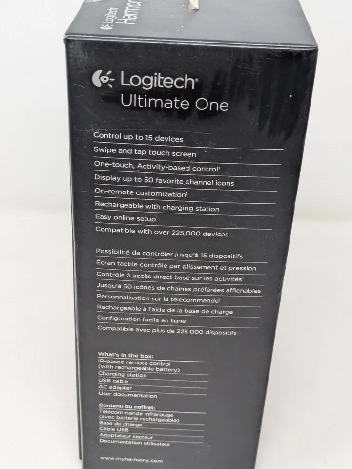 Logitech Harmony Ultimate One 15 Device Remote Touchscreen Rechargeable Open Box - Image 2 of 4