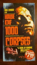 House of 1000 Corpses (VHS, 2002) Rob Zombie Horror Movie Blockbuster copy