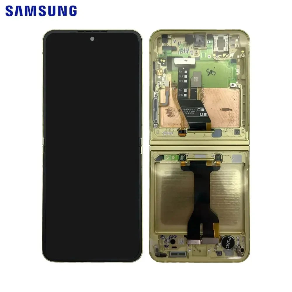 Écran Galaxy Z Flip5 5G cassé ? Remplacez le bloc LCD complet F731 jaune d'origine
