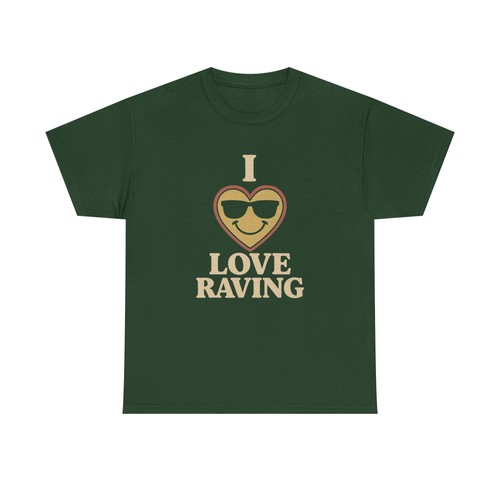 I Love Raving Tee | Baumwollshirt, Musik Festival Wear-Vibes, Comfort, EDM Style - Bild 20 von 37