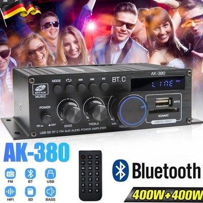 Bluetooth Mini Verstärker HiFi Power Audio Stereo Bass AMP USB MP3 FM Auto 800W