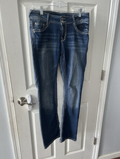 WallFlower Luscious Curvy Bootcut Jeans Blue Medium Wash Stretch Size 7