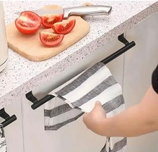 Towel Rack 1pc Modern Wall-Mounted Kitchen Cabinet Space-Saving Dishcloth Holder