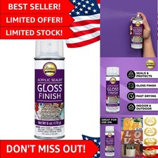 Versatile 6oz Spray Sealer - Clear Gloss Finish for DIY  Artwork Protection