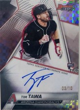 2025 Bowman's Best Tim Tawa RC Arizona Diamonbacks On-Card Auto /10 Mint