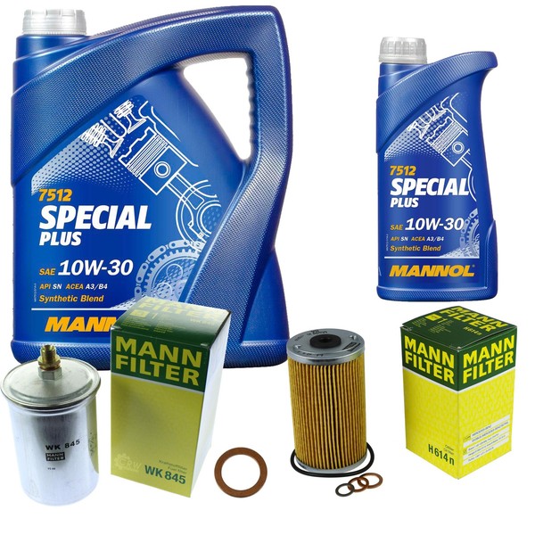 Inspektionspaket 6L Mannol 10W-30 FüR Mercedes W201 E 2.5-16 W463 230 GE-image