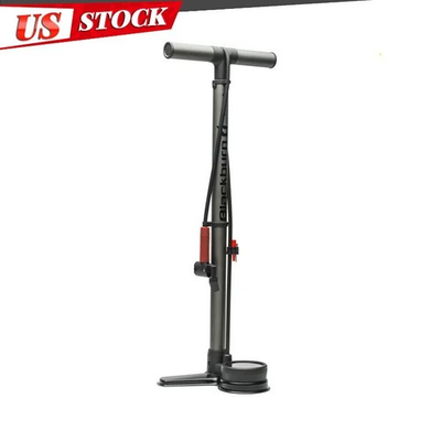 #ad Air Tower 6 High Pressure Bicycle Floor Pump w Presta and Schrader Values Black $50.40
