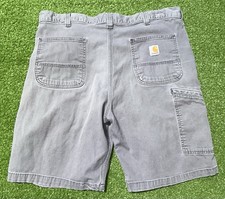 Carhartt Shorts Mens 38 Rugged Flex Canvas Relaxed Fit Workwear Logo 102514-039