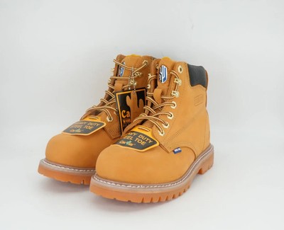 CACTUS Footwear Tan Oil Resistant Round Toe Men's Work Boots 611