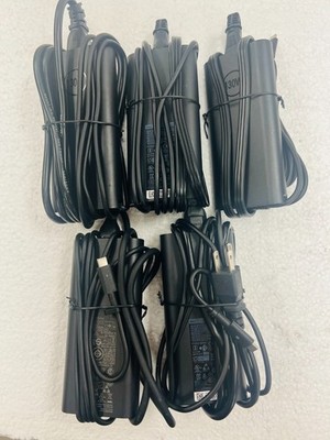 Lot of 5 Genuine Dell 130W Watt USB-C Type C Laptop Charger AC Power Adapter