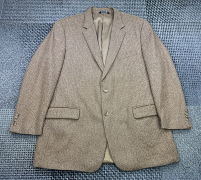 Ben Silver Blazer 46T 100% Kaschmir Fischgrät Canada Union Made Elgin Vintage