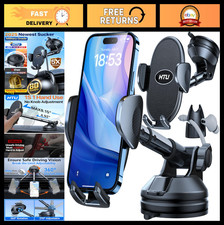 Military-Grade Car Phone Holder - Flexible Telescopic Arm, Dashboard  Windshiel