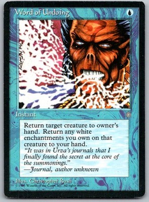 Word of Undoing Common Ice Age Magic: The Gathering Lightly Played