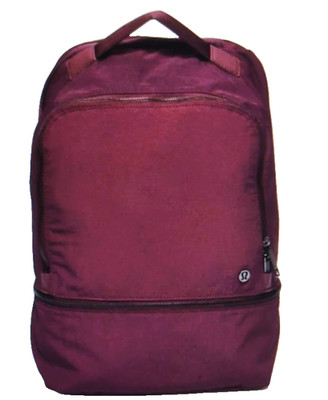 Lululemon City Adventurer Backpack Bag 20L Metal Hardware Black Cherry Maroon