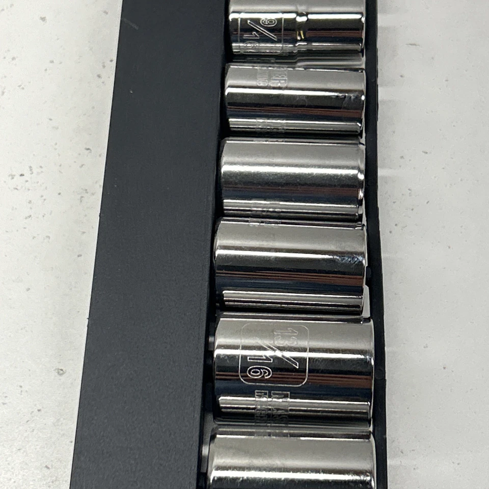 8-Piece 1/2" Drive Standard SAE Socket Set 12 PT, 9/16” – 15/16” Master Mechanic - Image 4 of 4